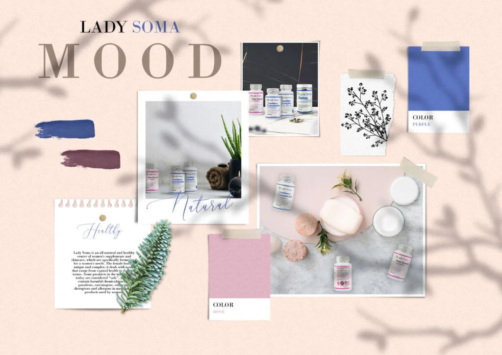 moodboard1 Lady Soma Natural Supplements & Healthy Skincare for Women