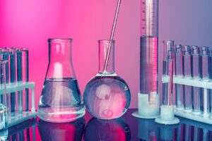 Natural Supplements & Healthy Skincare for Women science concept glass test tubes on red backgroun 2021 10 20 21 57 26 utc Lady Soma Natural Supplements & Healthy Skincare for Women Supplements